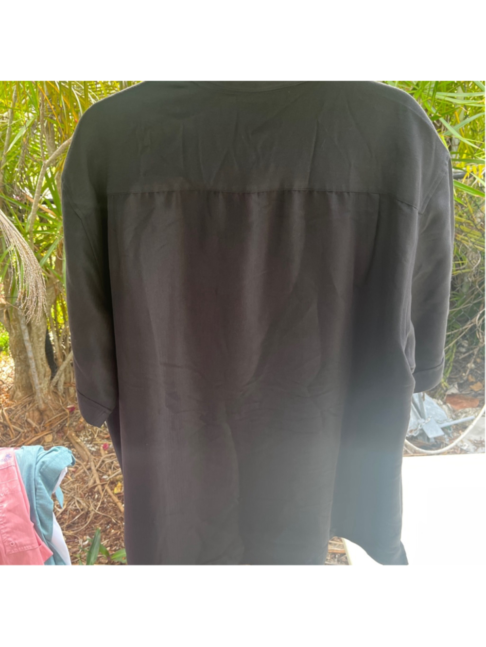 Men's CUBAVERA Casual Button Down Shirt XXL Black Brown Great used condition - Picture 6 of 10
